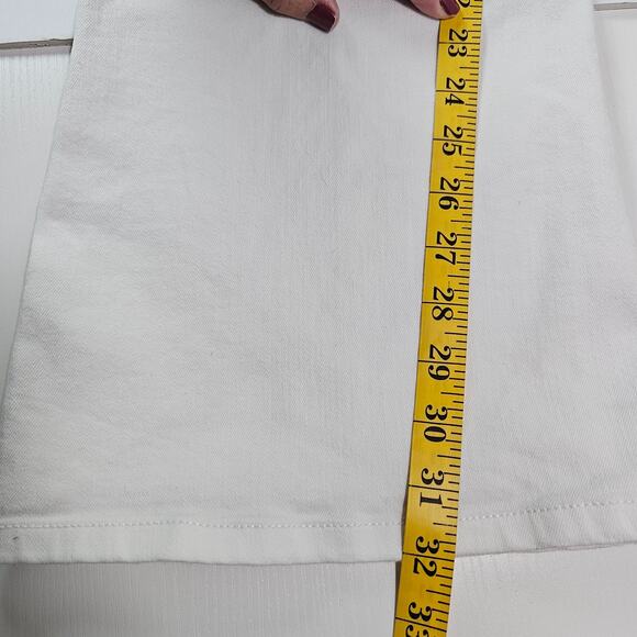 a.n.a. High Rise Flare Jeans Women Size 16 White Stretch Denim Y2K Minimalist - Picture 8 of 9